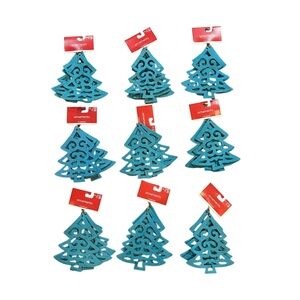 27 Teal Felt Christmas ornaments